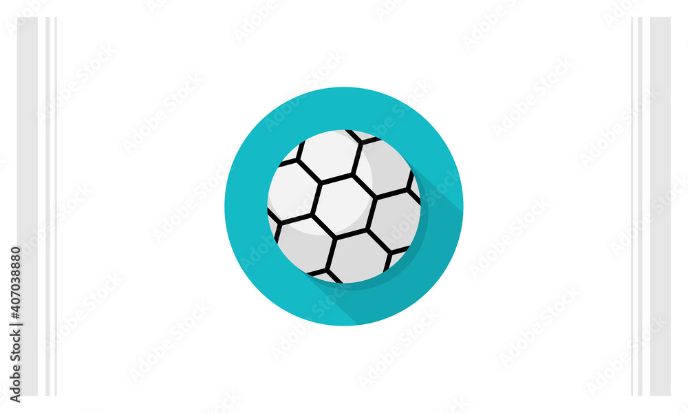 Fototapeta premium Ball flat icon vector template, Soccer icon concepts, Creative design