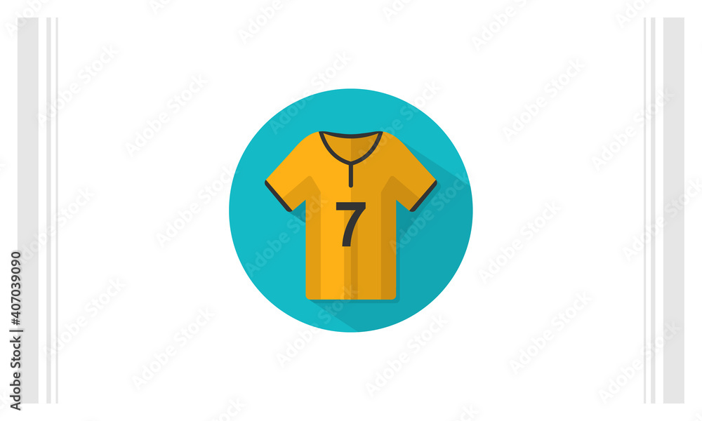 Jersey flat icon vector template, Soccer icon concepts, Creative design