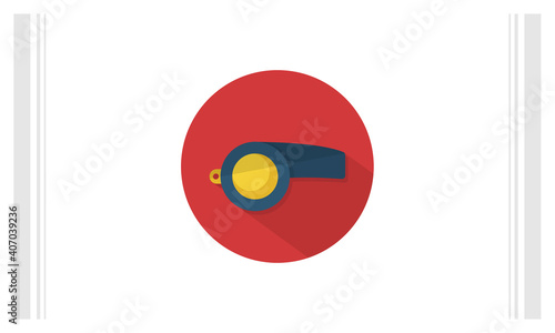 Free Download Soccer Whistle flat icon vector template, Soccer icon concepts, Creative design - GFXLoad