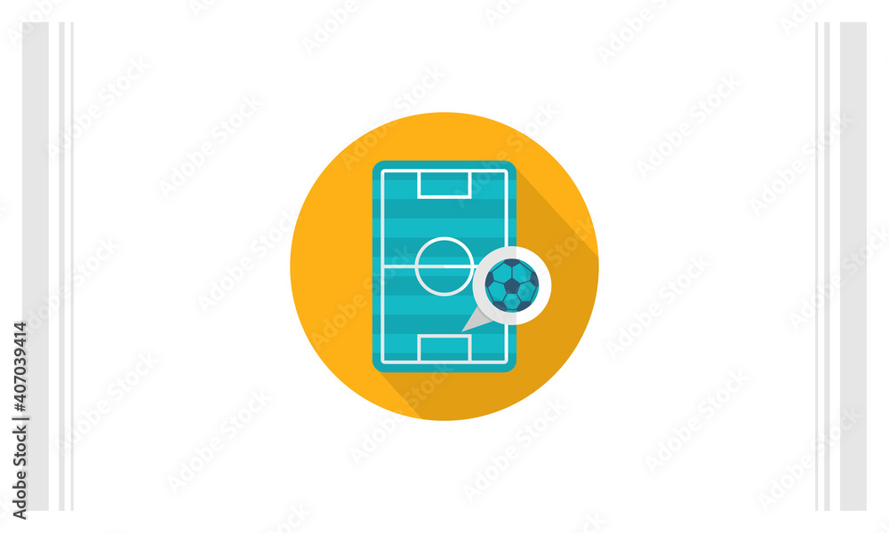 Soccer Field flat icon vector template, Soccer icon concepts, Creative design Soccer Field flat icon vector template, Soccer icon concepts, Creative design