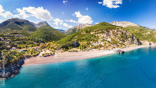 The beach Limnionas in Evia, Greece