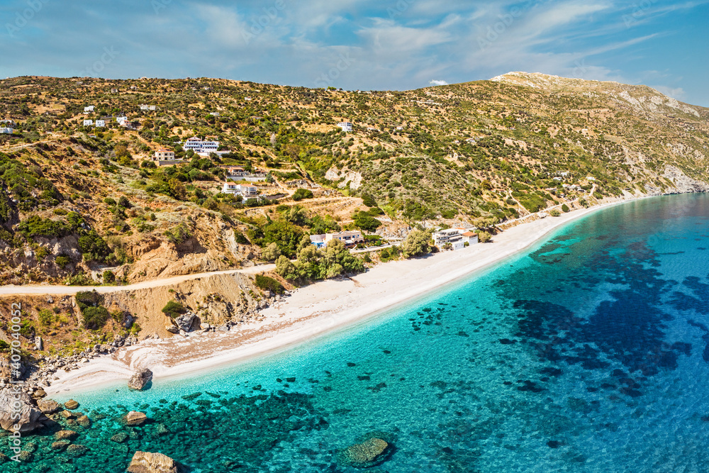 The beach Korasida in Evia, Greece