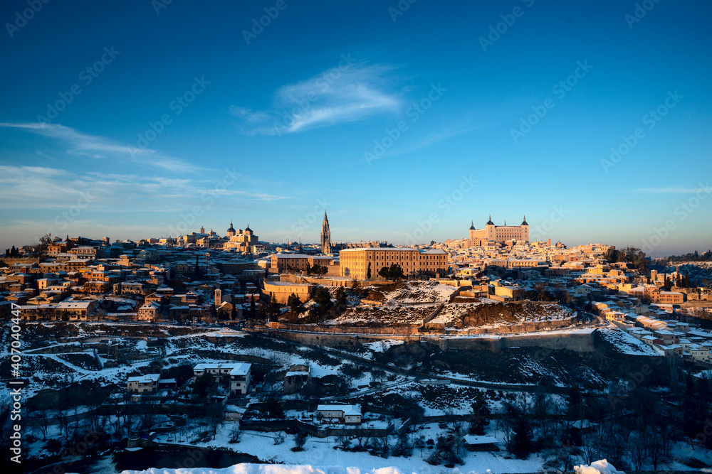 Toledo bajo la nieve.