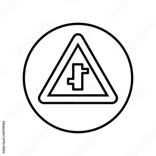 Free Download Intersection road sign line icon - GFXLoad