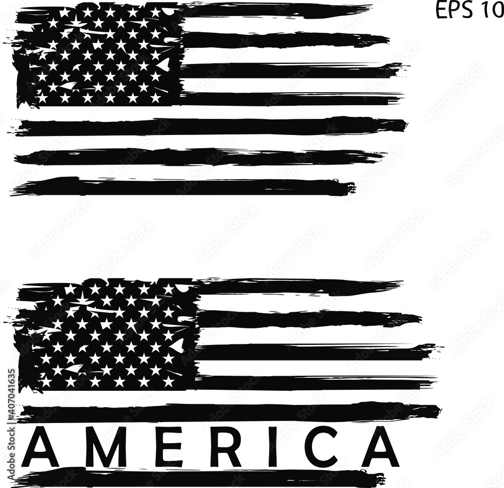 US Flag. American Flag brush stroke ESP 10 US Flag. American Flag brush stroke ESP 10