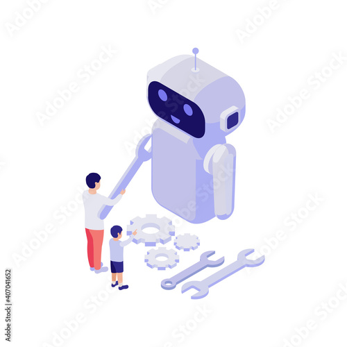 STEM Education Isometric Concept