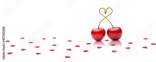 Herzen und Kirschen  zum Valentinstag