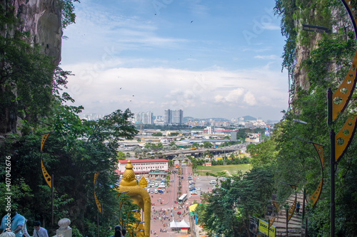 Photography Overlooking kuala lumpur from the Batu caves.