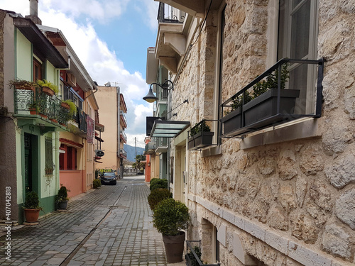 ioannina city pedestrian road called 