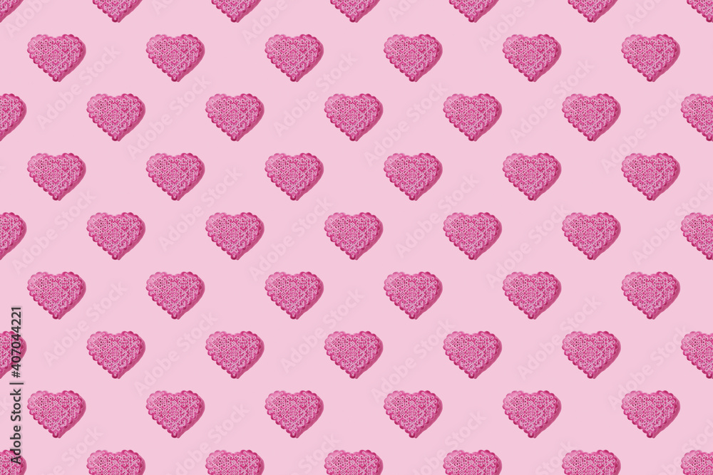 Valentines day seamless pattern of pink heart on pink background. Greeting card. Good for wallpaper, textile, background, poster, cover of book, post cards. Valentines day seamless pattern of pink heart on pink background. Greeting card. Good for wallpaper, textile, background, poster, cover of book, post cards.