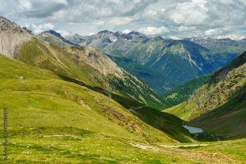 Wallpaper Mural Mountain landscape along the road to Stelvio pass (Lombardy) at summer Torontodigital.ca