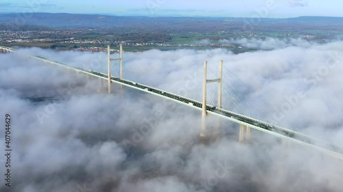 Second Severn Bridge crossing linking England and Wales, River Severn, Gloucestershire, England photo
