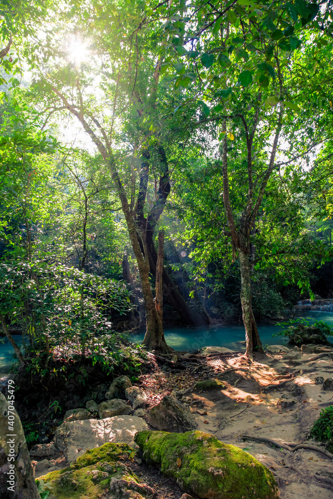 Obraz premium Erawan National Park in Thailand