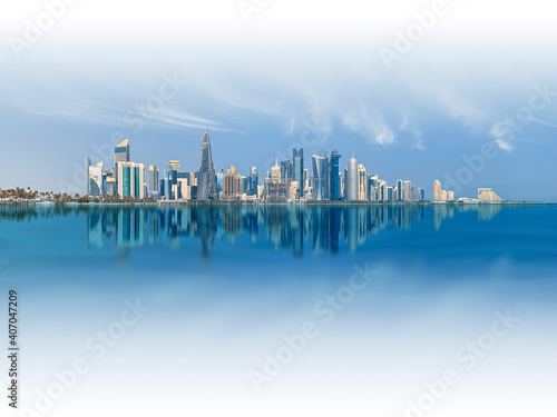 Qatar skyline Doha city