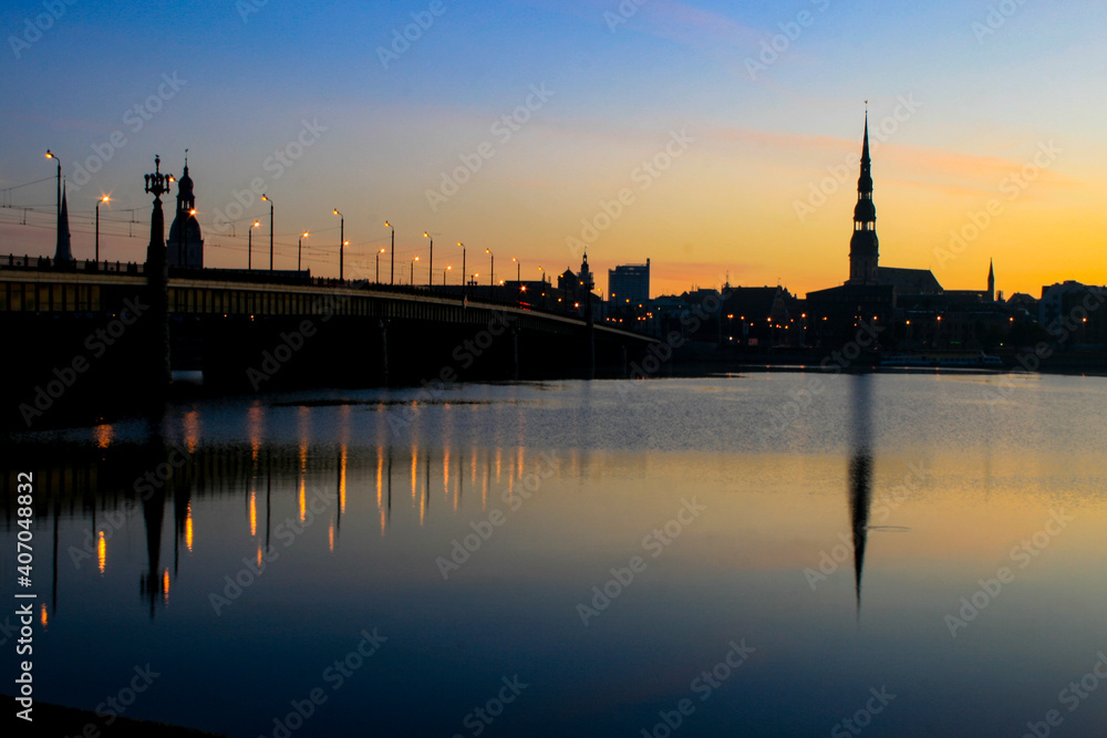 Riga at early morning Riga at early morning