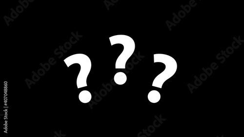 question mark icon animation 4K video	

