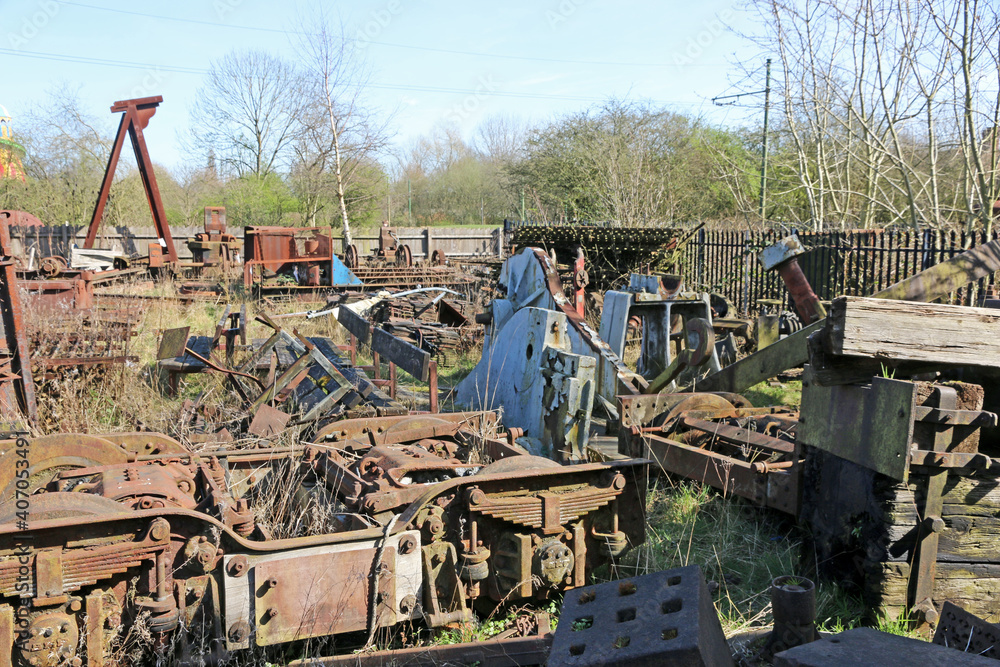 Fototapeta premium Scrap metal in a yard 