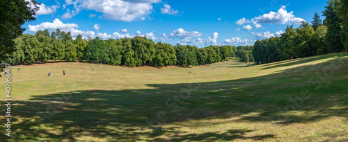 Hagaparken Park in Solna Northern Stockholm With open meadow photo