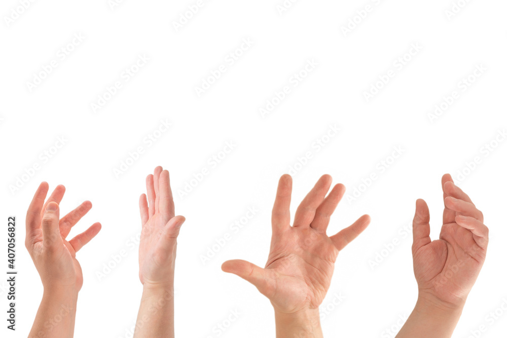 Male hand isolated on white background. Male hand isolated on white background.