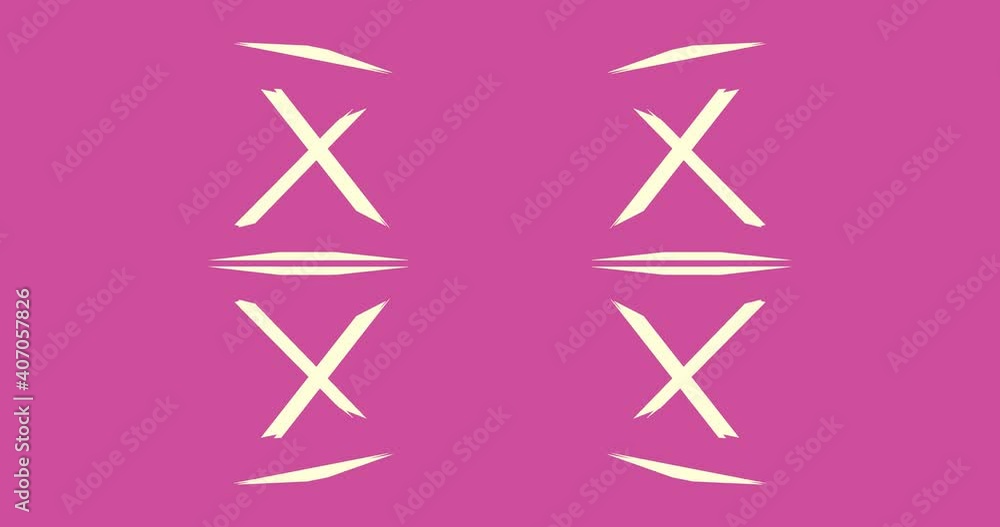 3d render with a stylized cross rotated 45 degrees on a colored background