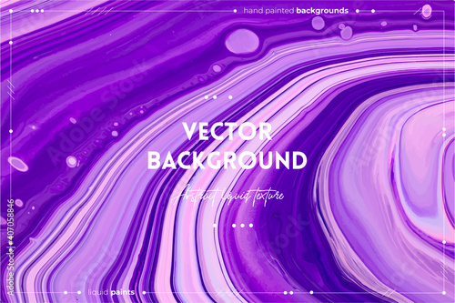 Fluid art texture. Abstract backdrop with swirling paint effect. Liquid acrylic picture that flows and splashes. Mixed paints for background or poster. Purple, blue and pink overflowing colors