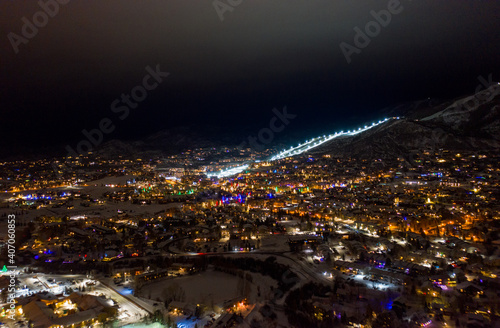 night view of Steamboat Springs 