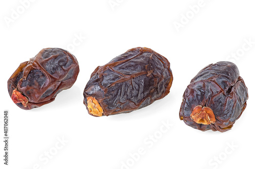 Wallpaper Mural Ripe dried date fruits isolated on a white background. Organic and sweet dates. Healthy snack. Torontodigital.ca