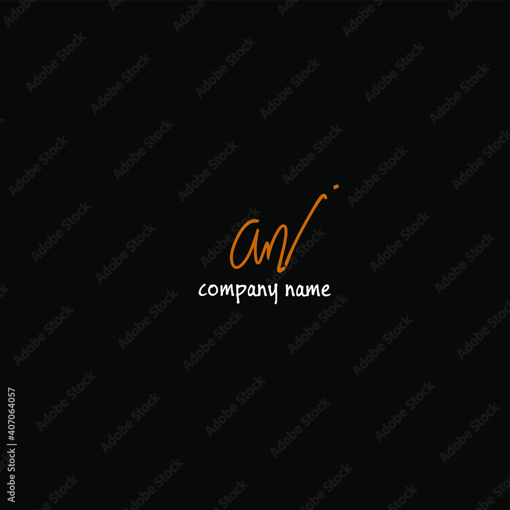 Fototapeta premium aN beauty monogram and elegant logo design