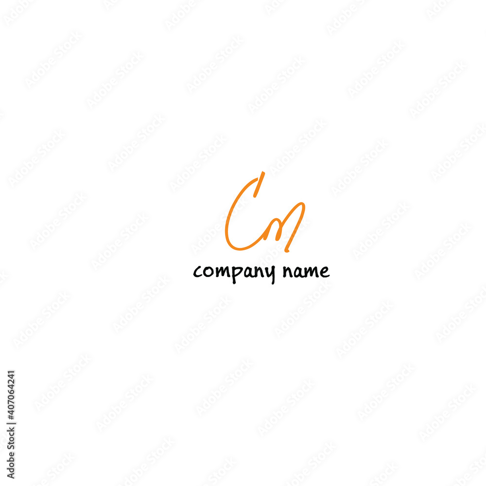 cm beauty monogram and elegant logo design