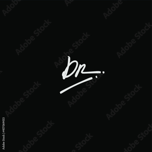 DR beauty monogram and elegant logo design