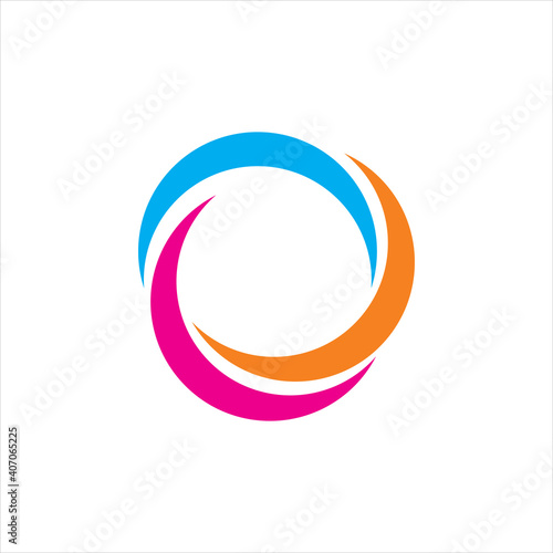 creative group circle color logo design