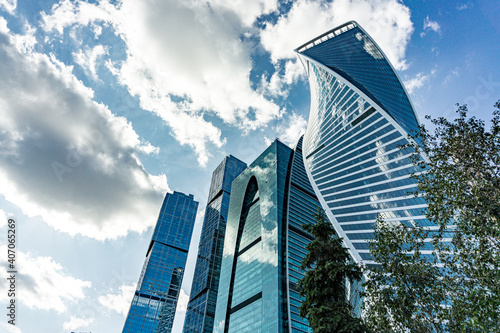 Skyscrapers in Moscow city Moscow Russia skyline