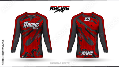 T-shirt template, racing jersey design, soccer jersey