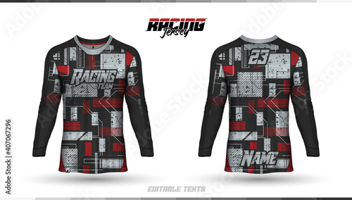 T-shirt template, racing jersey design, soccer jersey