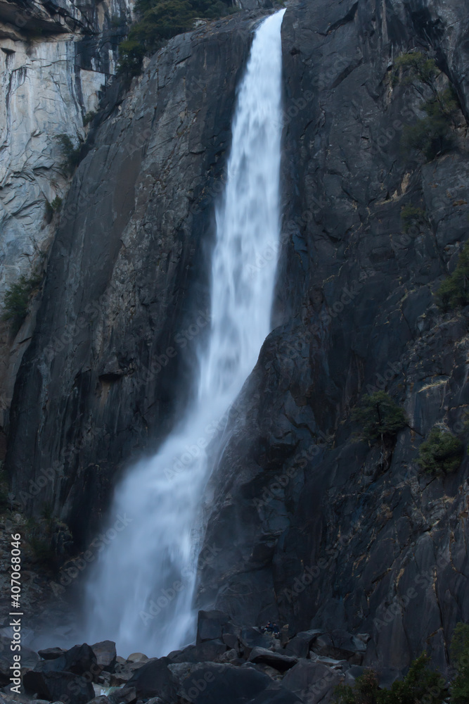 Mountain Waterfall in Nature