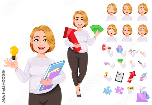 Young plus size pretty woman