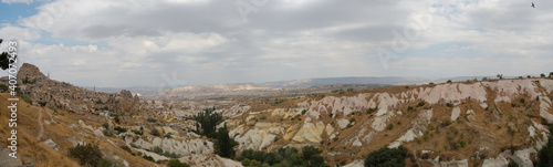 Panoramic view of Cappadocia. Avcilar Valley. fairy chimneys photo
