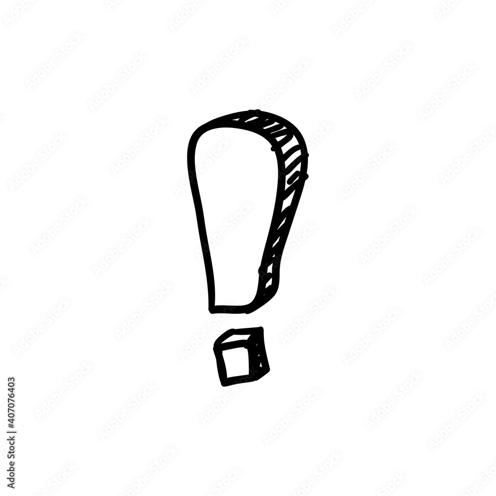 Doodle Exclamation Mark Doodle Exclamation Mark