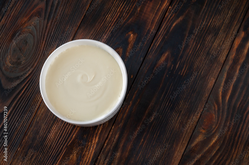 Bowl of bechamel sauce Bowl of bechamel sauce