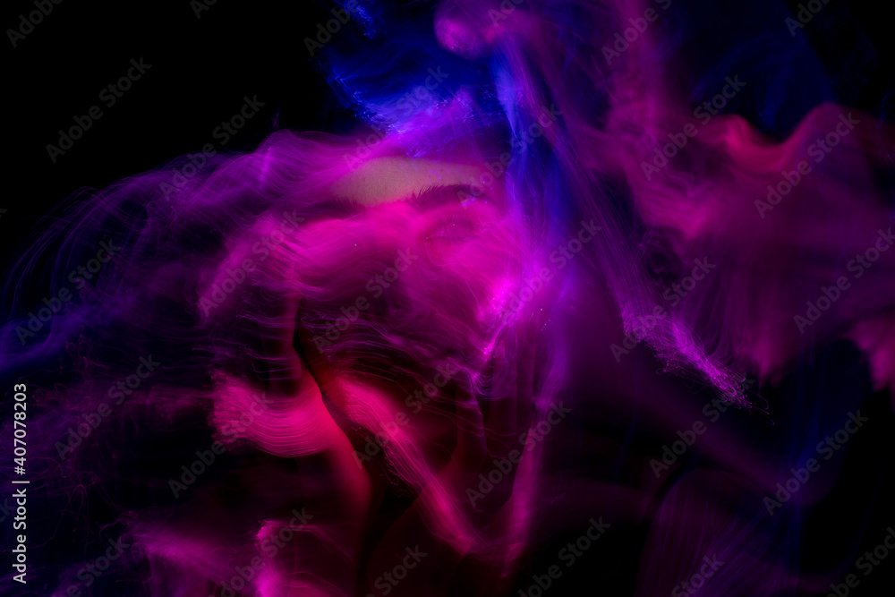 lightpainting portrait, new art direction, , light drawing at long exposure lightpainting portrait, new art direction, , light drawing at long exposure