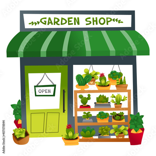 Cartoon Garden Shop