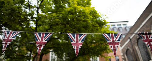Billede på lærred United Kingdom triangle flags