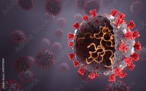 New Strain Covid 19 2021. Corona virus mutation . Sars n cov 2 new variant. Template background. text free image