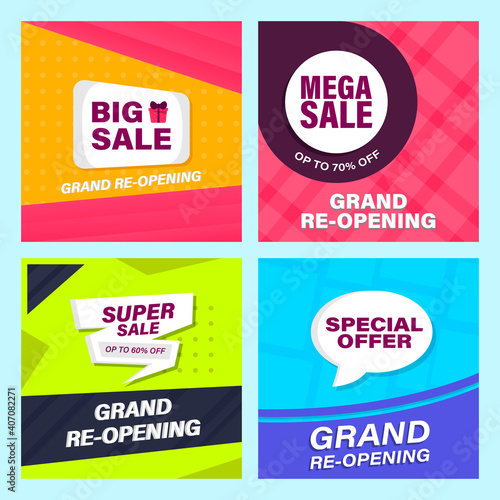 discount colorful template design. collection of discount banner templates for sale