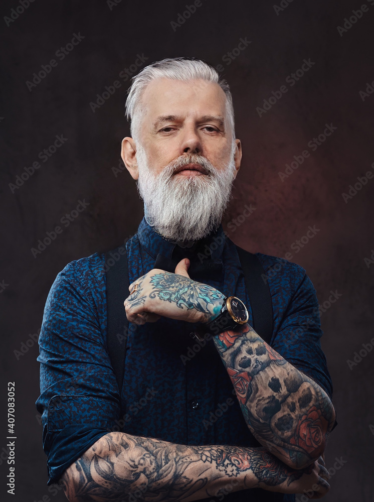Woman with stylish tattoo on her hand in salon Stock Photo - Alamy