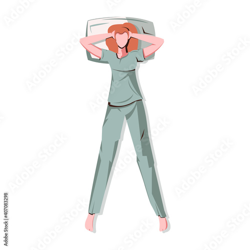 Woman Cannot Sleep Illustration