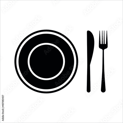 Fork & Knife Restaurant Icon vector eps