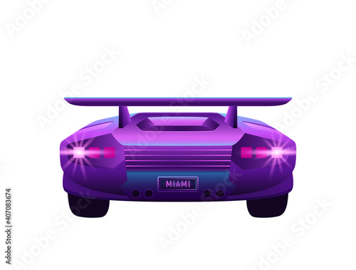 Neon Car Icon