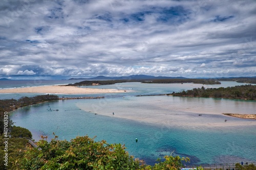 Nambucca Heads Rivermouth on a changeable summer's day. photo