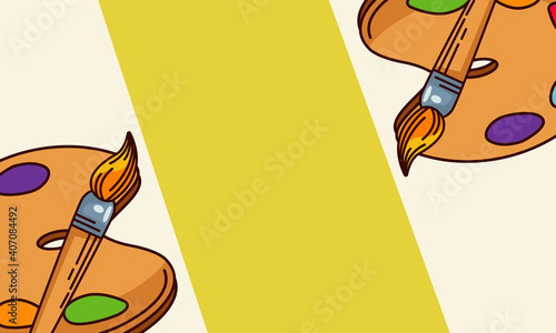 back to school paint palletes and brush